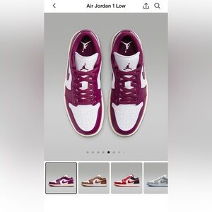 Women’s AJ1 low Bordeaux NEW IN BOX